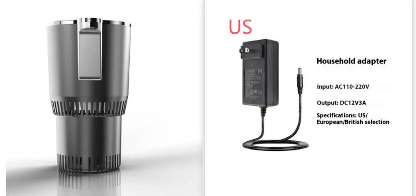 2 In1 Car Heating Cooling Cup 12V Smart Car Cup Holder Digital Temperature Display Drink Cup Warmer Cooler Mini Car Refrigerator Eyecatsher