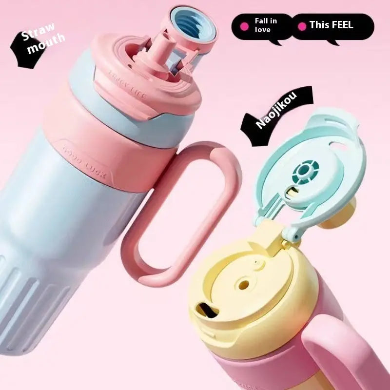 780ml Thermal Cup - Stainless Steel Coffee Thermos with Straw - Eyecatsher Eyecatsher