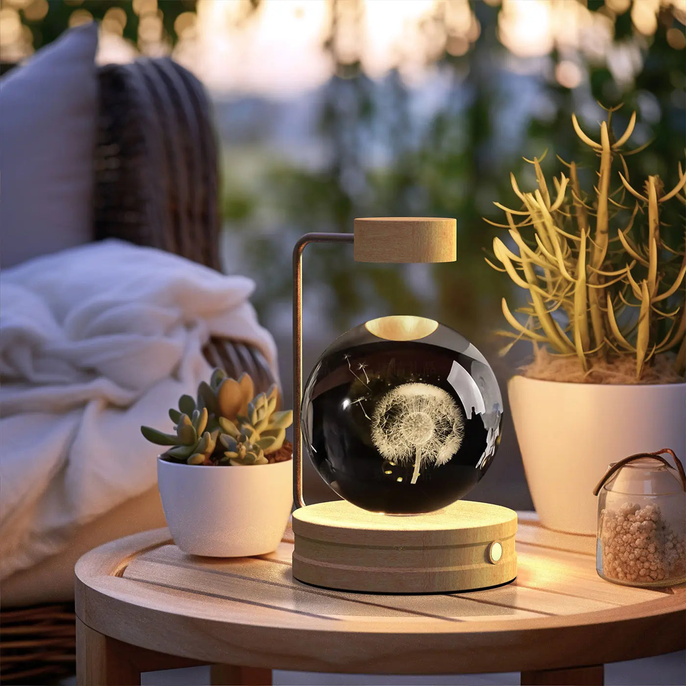 Crystal Ball Dinosaur Night Light - USB Cosmic Bedside Lamp - Eyecatsher Eyecatsher