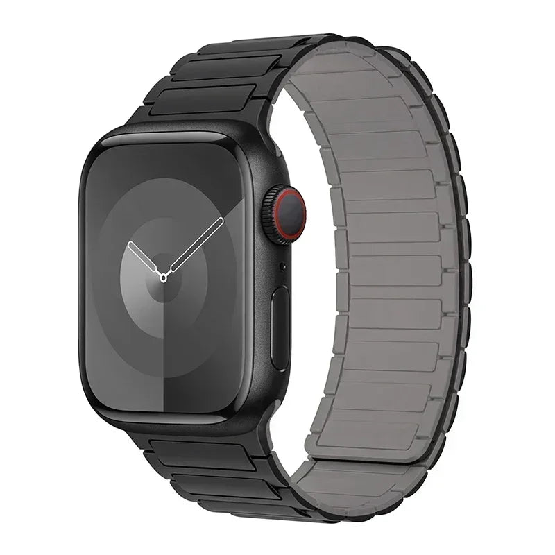 Silicone Strap for Apple Watch 46mm 42mm 49mm 45mm 41mm 44mm 40mm Magnetic Band for lWatch Ultra 2 Series 10 9 8 7 6 SE 5 4 3