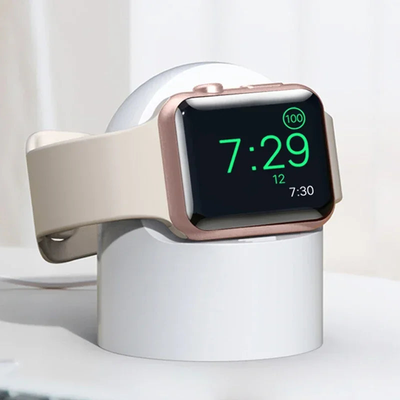 Charger Stand For Apple Watch Series 9 8 Ultra 7 6 5 SE 4 3 2 Charger Dock Station Silicone Bracket Iwatch Charging Cable Holder