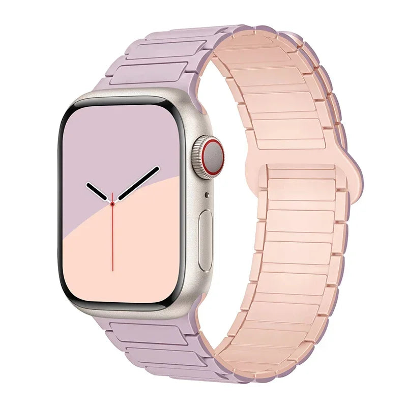 Magnetic Loop for Apple Watch Bands 44mm 40mm 49mm 45mm 41mm 38mm Silicone Bracelet iWatch Series 9 8 7 6 5 4 3 Se ultra 2 strap