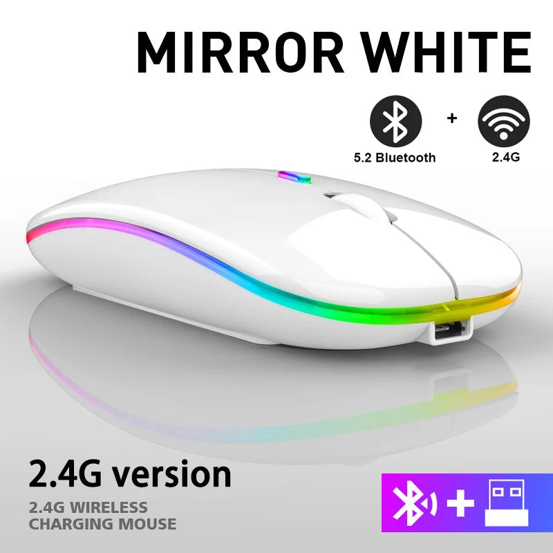 2025New Wireless Mouse Gaming Mouse Backlight USB Compatible RGB Rechargeable Mice Silent Backlit Ergonomic  Mouse for Laptop PC