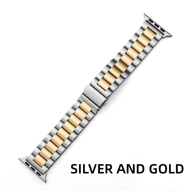 Stainless Steel Apple Watch Band Strap Compatible with Series 9876 SE Ultra iWatch Metal Bracelet 38/42mm 41mm 40/44mm 45mm 49mm