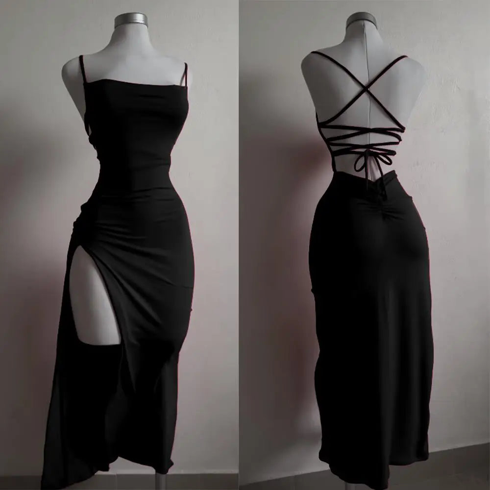 Summer Halter Dress - Trendy Bodycon Hip Dress with Straps
