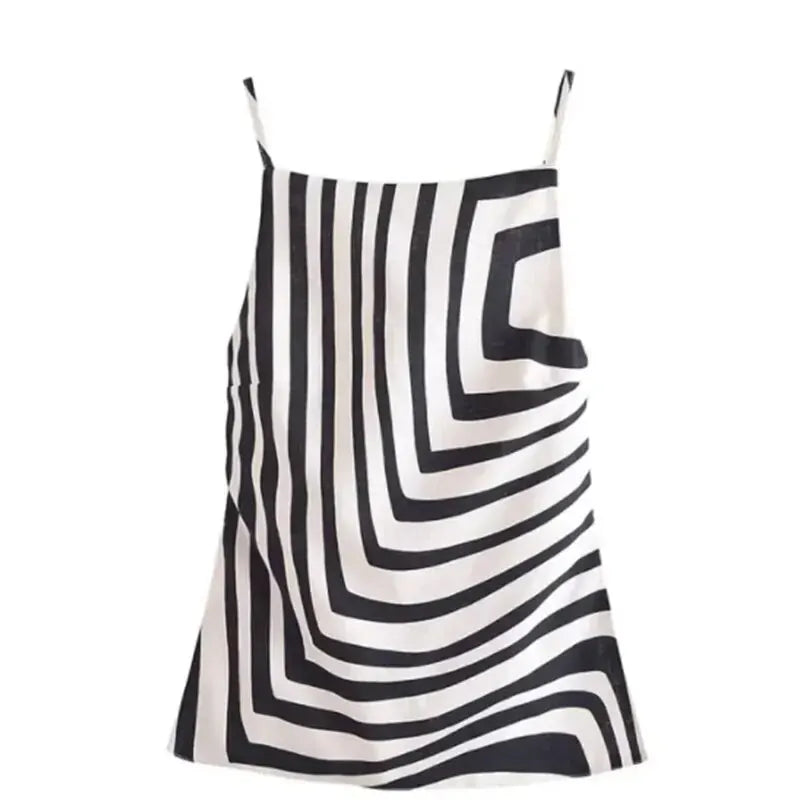 Women's Backless Crop Top - Sleeveless Summer Party Top with Straps