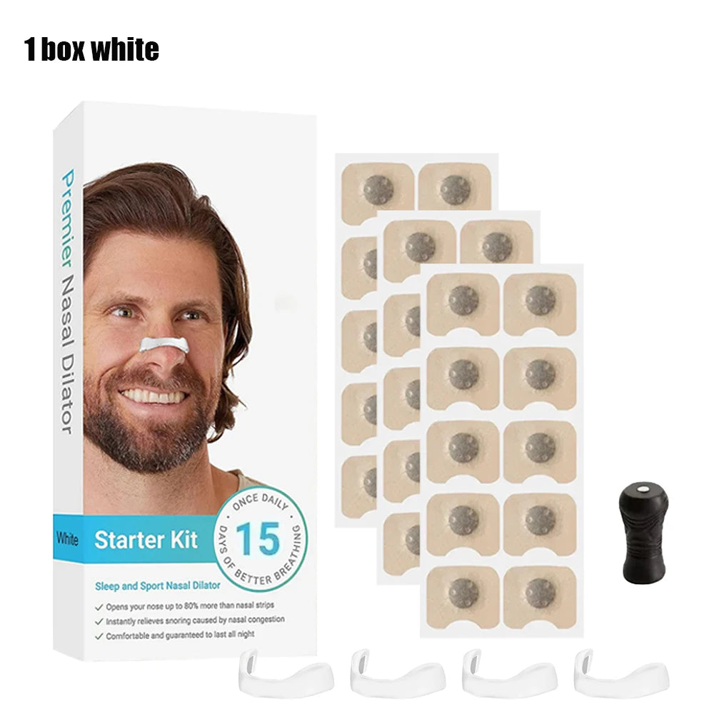30-Day Nasal Dilator Kit - Magnetic Nose Strips for Sports & Sleep