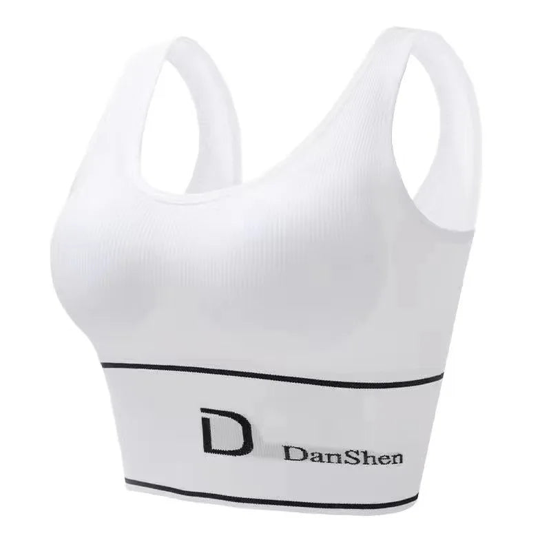 Bra, Sports Underwear, Yoga, High Elasticity, Big U Vest, Underwear, Women's No Steel Ring, Gathered Bra, Wrapped Chest,tube Top
