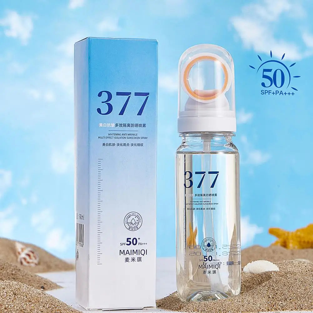 377 Sunscreen Spray Anti-aging Anti Wrinkle Moisturizing Whitening Sunscreen Spray Facial Body Neck Skin Care Cream