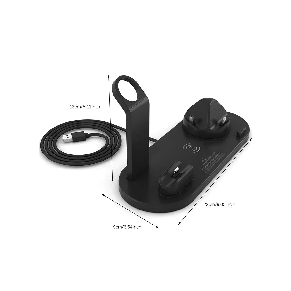 100W 7 In 1 Wireless Charger Stand For iPhone 16-12 Apple Watch 9/8/7/6 Airpods Pro2/1 Phone Chargers Fast Charging Dock Station