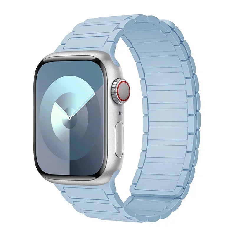 Silicone Strap for Apple Watch 46mm 42mm 49mm 45mm 41mm 44mm 40mm Magnetic Band for lWatch Ultra 2 Series 10 9 8 7 6 SE 5 4 3