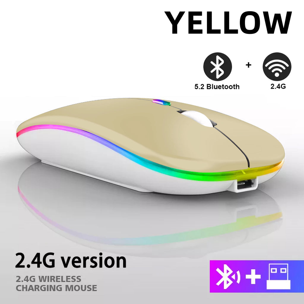 2025New Wireless Mouse Gaming Mouse Backlight USB Compatible RGB Rechargeable Mice Silent Backlit Ergonomic  Mouse for Laptop PC