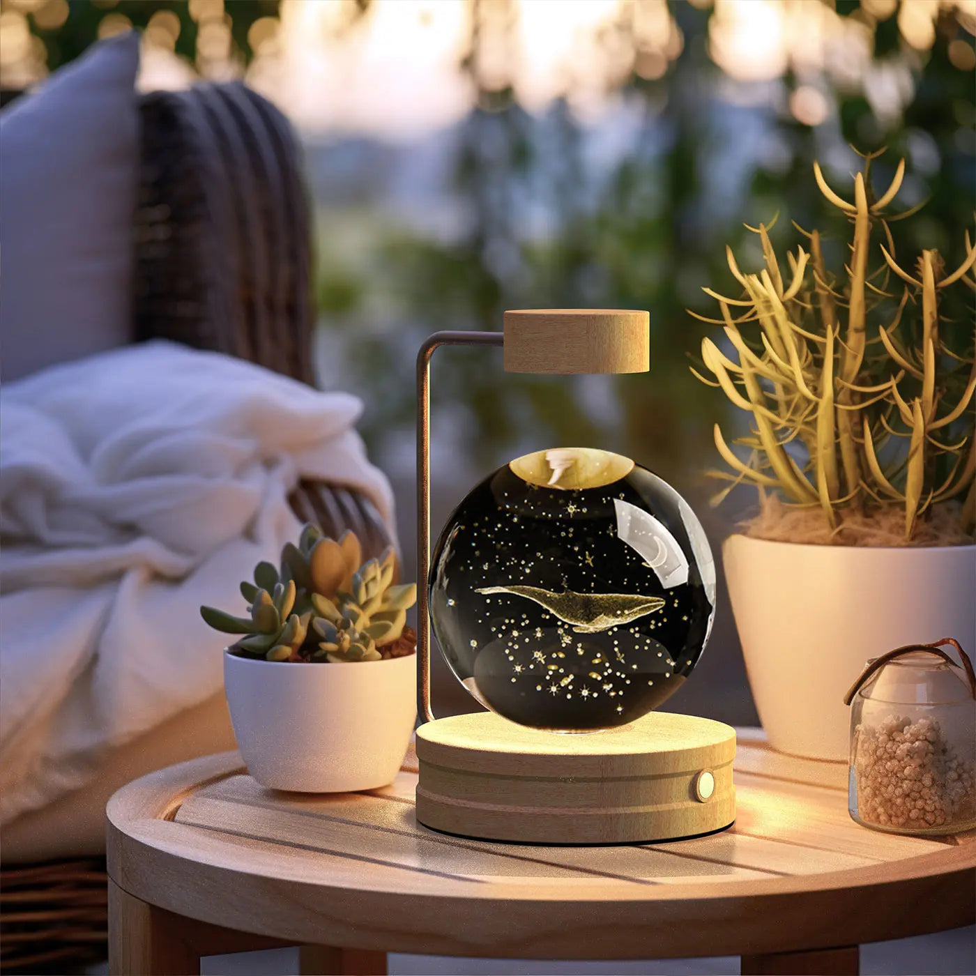 Crystal Ball Dinosaur Night Light - USB Cosmic Bedside Lamp - Eyecatsher Eyecatsher