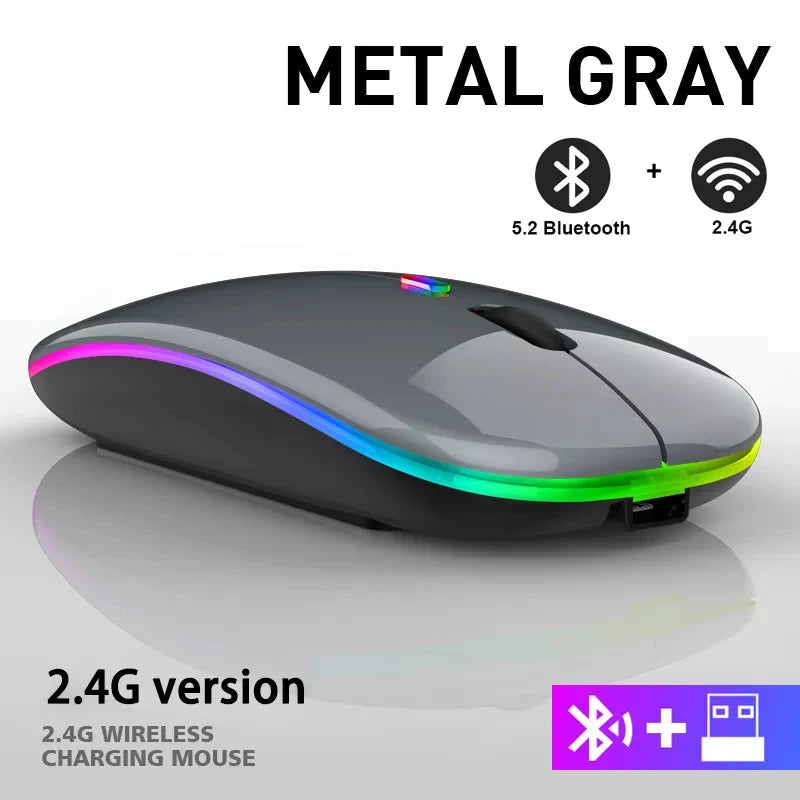 2025New Wireless Mouse Gaming Mouse Backlight USB Compatible RGB Rechargeable Mice Silent Backlit Ergonomic  Mouse for Laptop PC
