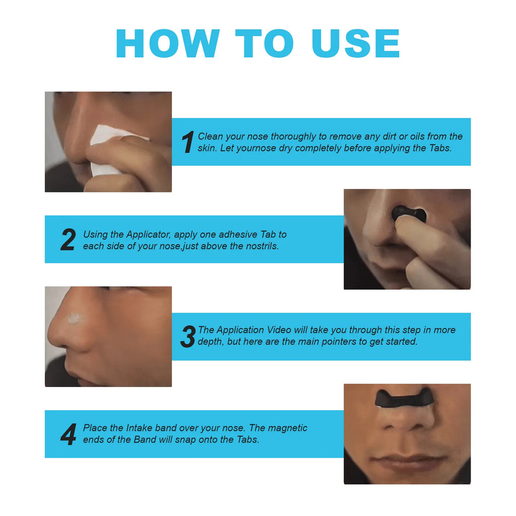 30Days/Box Nasal Breathing Dilators Kits Magnetic Nose Clip Strips Increase Sports Air Intake Improve Sleeping Anti Snoring