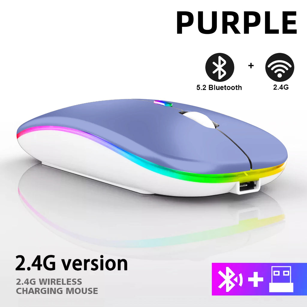 2025New Wireless Mouse Gaming Mouse Backlight USB Compatible RGB Rechargeable Mice Silent Backlit Ergonomic  Mouse for Laptop PC
