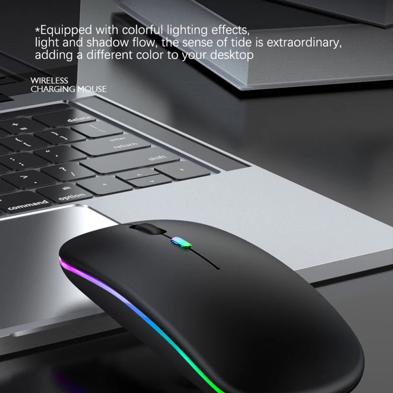 2025New Wireless Mouse Gaming Mouse Backlight USB Compatible RGB Rechargeable Mice Silent Backlit Ergonomic  Mouse for Laptop PC