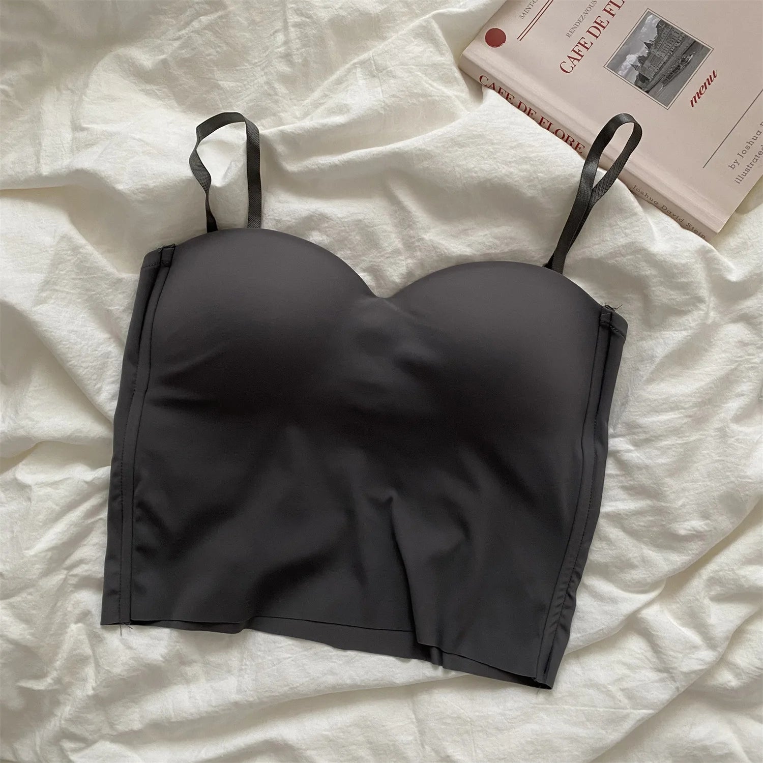 Women's Seamless Yoga Tank Top Bra - U-Back Sports Vest with Chest Pad