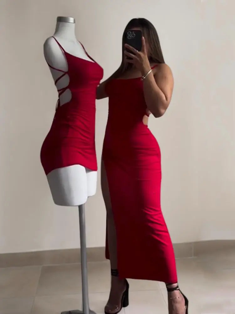 Summer Halter Dress - Trendy Bodycon Hip Dress with Straps