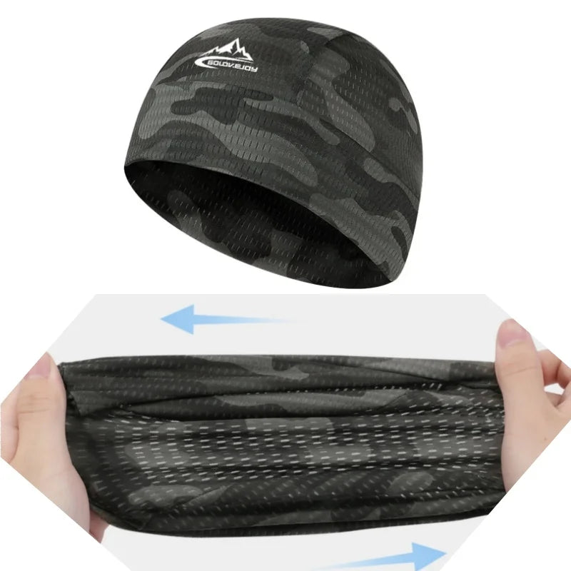Quick Dry Breathable Fishing Cap Sunhat Anti-UV Sport Hat Helmet Liner Sweat Cap Outdoor Cycling Bike MTB Running Hat Head Scarf