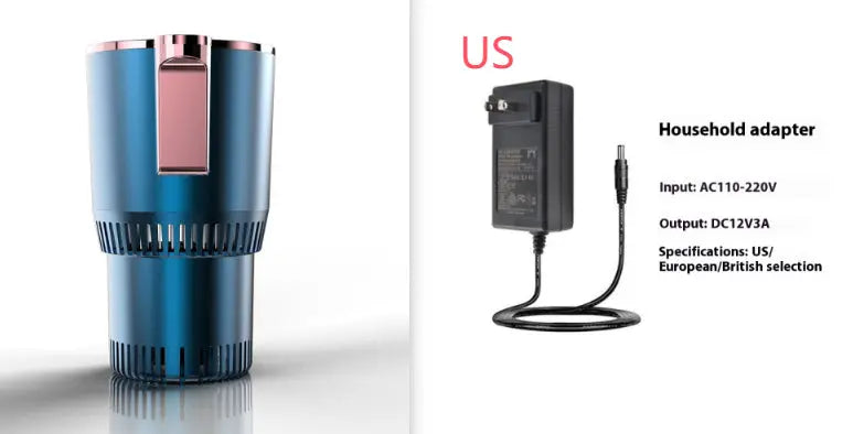 2 In1 Car Heating Cooling Cup 12V Smart Car Cup Holder Digital Temperature Display Drink Cup Warmer Cooler Mini Car Refrigerator Eyecatsher