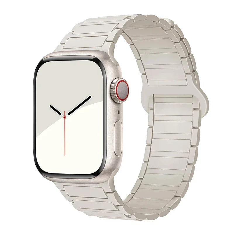 Magnetic Loop for Apple Watch Bands 44mm 40mm 49mm 45mm 41mm 38mm Silicone Bracelet iWatch Series 9 8 7 6 5 4 3 Se ultra 2 strap